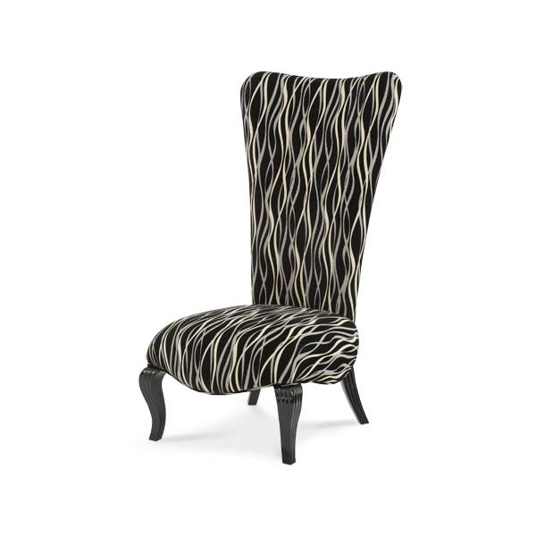 Michael Amini Beverly Blvd Stationary Fabric Chair 06831-BLACK-88 IMAGE 1