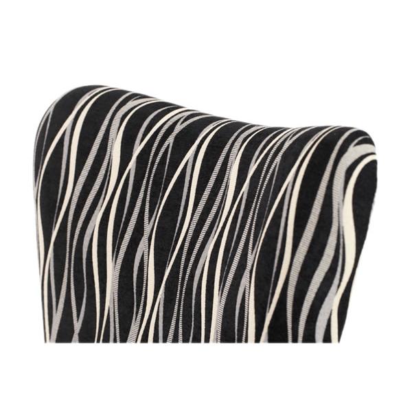 Michael Amini Beverly Blvd Stationary Fabric Chair 06831-BLACK-88 IMAGE 3