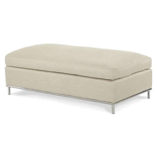 Michael Amini Beverly Blvd Fabric Ottoman 06879-CREAM-13 IMAGE 1