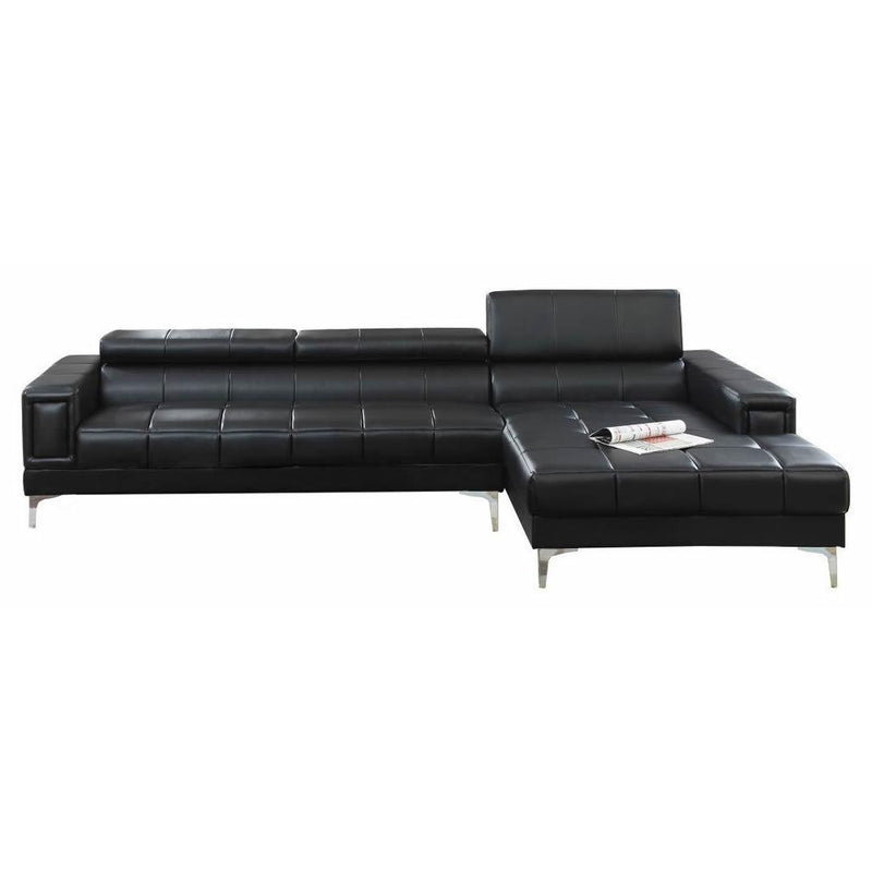 Poundex Bonded Leather 2 pc Sectional F7363 IMAGE 1