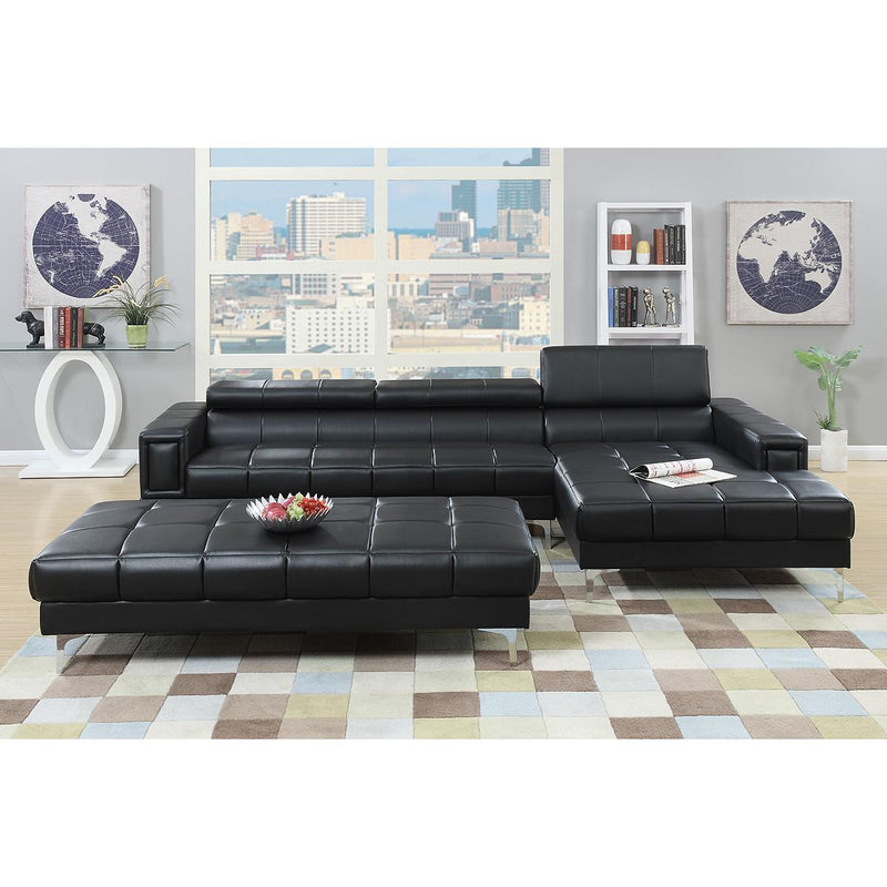 Poundex Bonded Leather 2 pc Sectional F7363 IMAGE 3