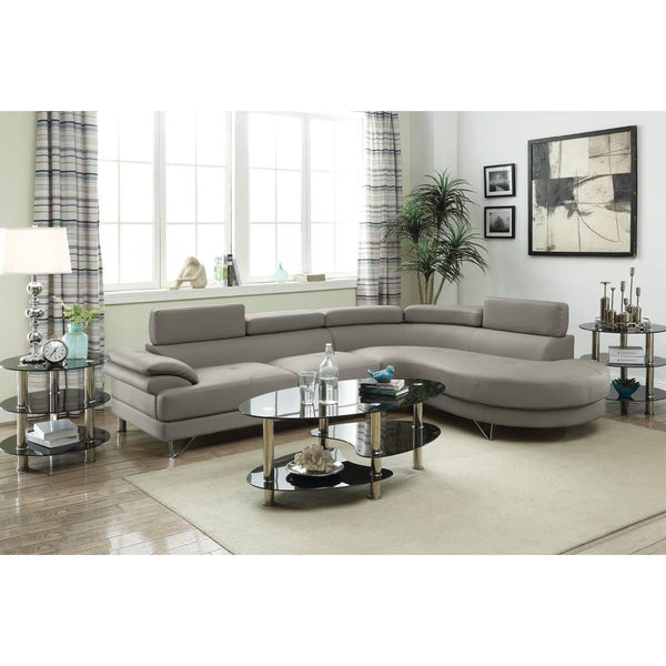 Poundex Bonded Leather 2 pc Sectional F6984 IMAGE 1