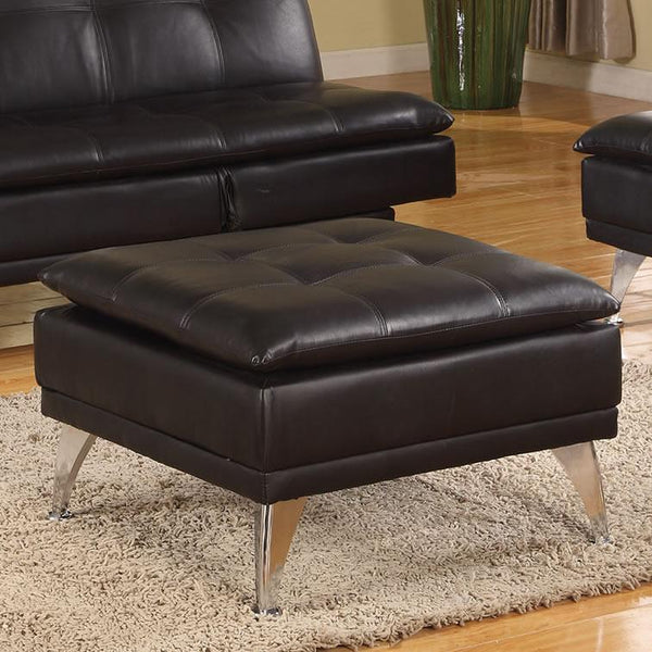 Acme Furniture Frasier Polyurethane Ottoman 57082 IMAGE 1