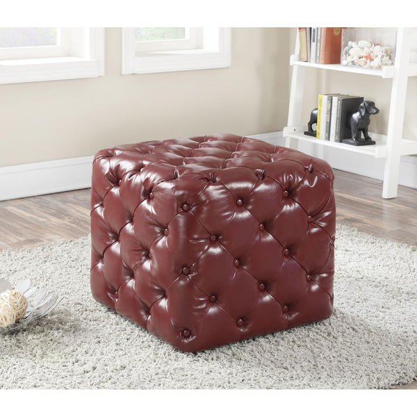 Acme Furniture Norris Polyurethane Ottoman 96500 IMAGE 1