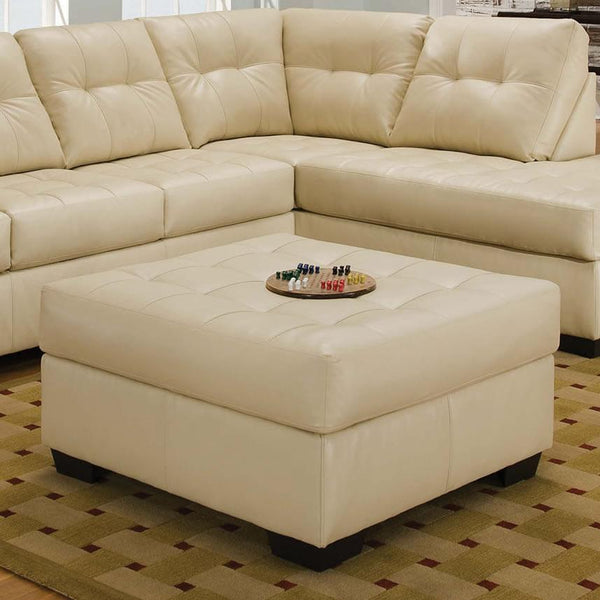 Acme Furniture Shi Bonded Leather Match Ottoman 50633 IMAGE 1