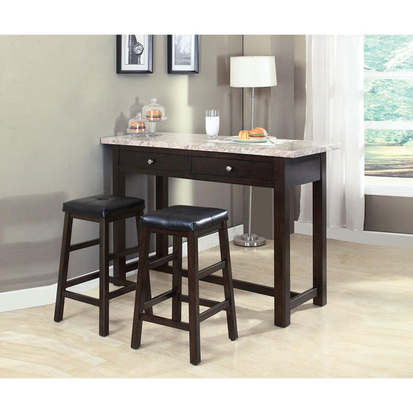 Acme Furniture Anton 3 pc Counter Height Dinette 71270 IMAGE 1