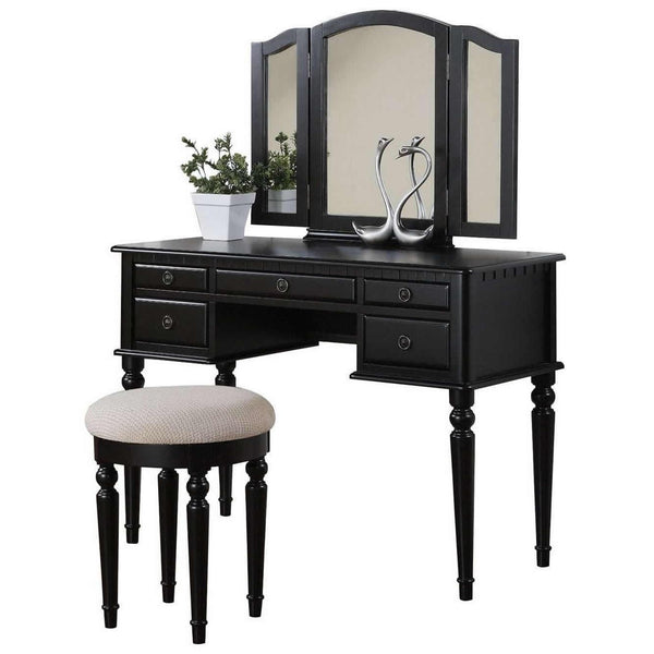 Poundex 5-Drawer Vanity Set F4072 IMAGE 1