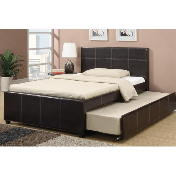 Poundex Full Upholstered Panel Bed F9214F IMAGE 1