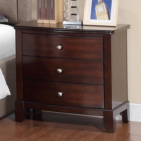 Poundex 3-Drawer Nightstand F4335 IMAGE 1