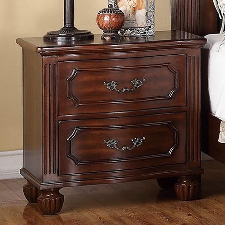 Poundex 2-Drawer Nightstand F4821 IMAGE 1