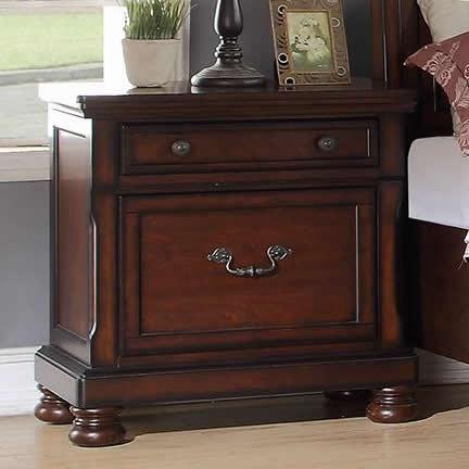 Poundex 2-Drawer Nightstand F4345 IMAGE 1