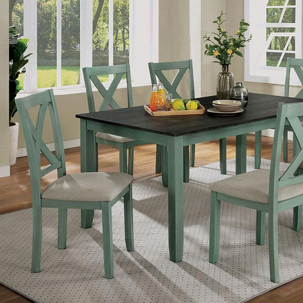 Furniture of America Anya 7 pc Dinette CM3476GR-T-7PK IMAGE 1