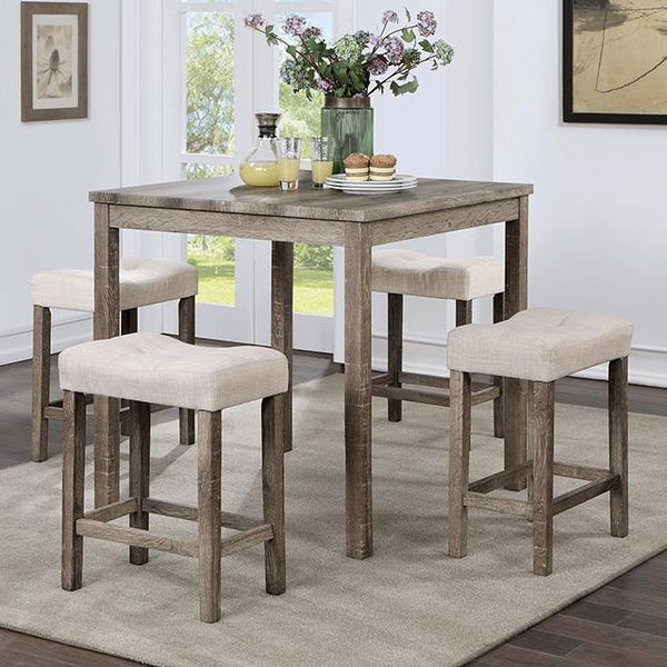 Furniture of America Torrean 5 pc Counter Height Dinette CM3582LG-PT-5PK IMAGE 1