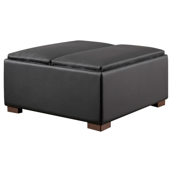 Coaster Furniture Paris Leather Look Storage Ottoman 910142 IMAGE 1