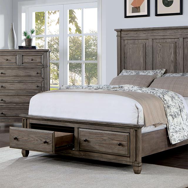 Furniture of America Durango King Panel Bed with Storage CM7461GY-EK-BED IMAGE 1