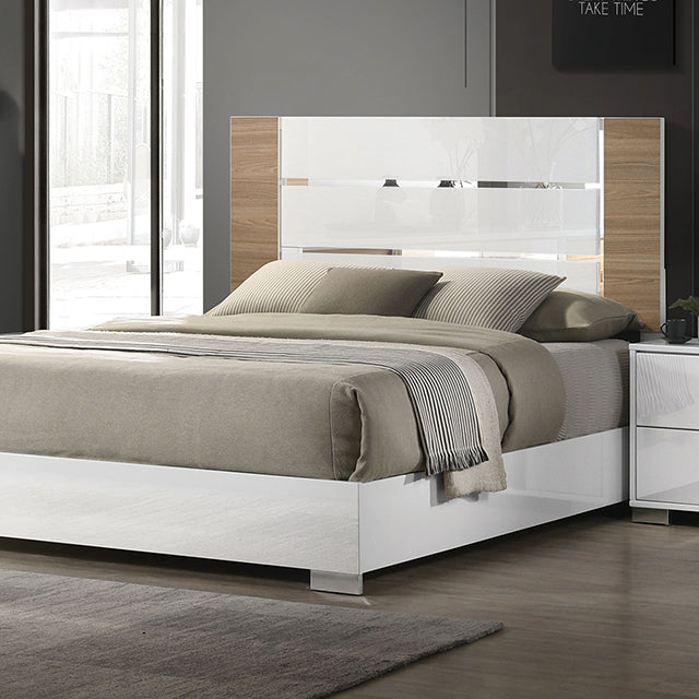 Furniture of America Erlangen King Bed CM7462WH-EK-BED IMAGE 1