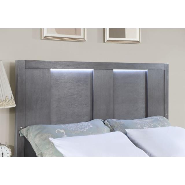 Furniture of America Regulus King Panel Bed with Storage CM7475GY-EK-BED IMAGE 4