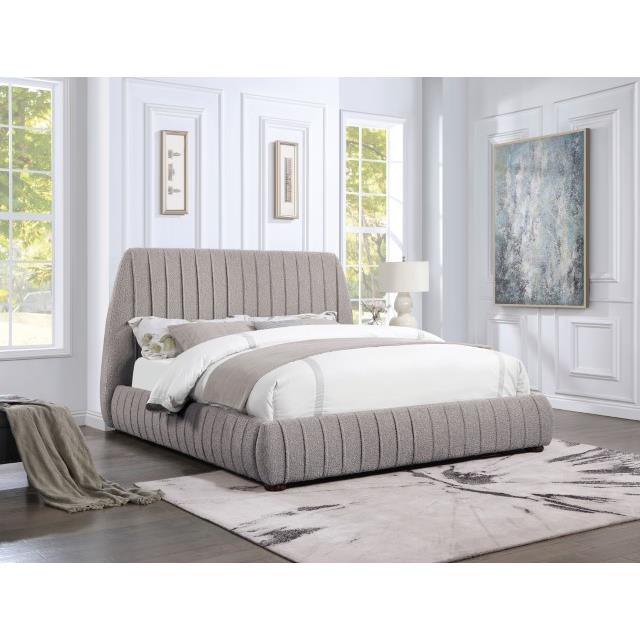 Furniture of America Sherise King Upholstered Platform Bed CM7476GY-CK-BED IMAGE 2