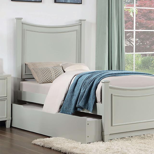 Furniture of America Lycorida Twin Panel Bed CM7477GY-T-BED IMAGE 1