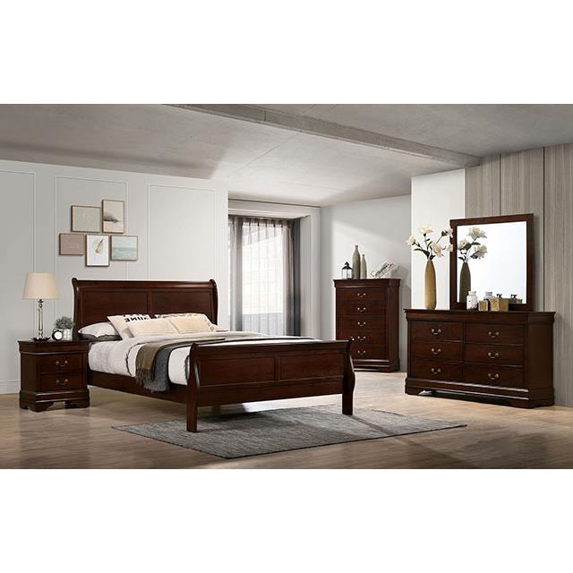 Furniture of America Louis Philippe Full Sleigh Bed FM7866CH-F-BED IMAGE 2