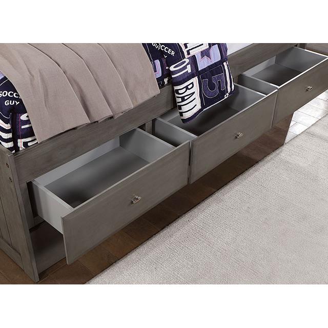 Furniture of America Tibalt Full Bed with Storage FOA7466GY-F-BED IMAGE 3